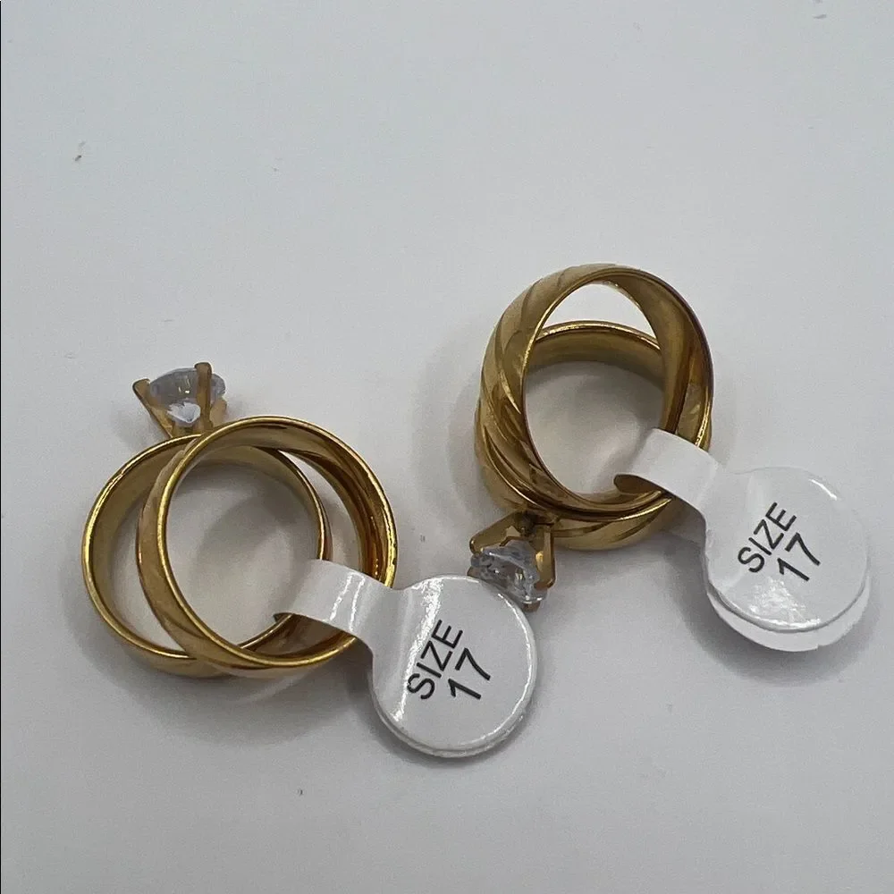 Gold-toned Lot of Wedding Sets- 5 Sets